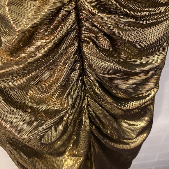 House of CB London golden metallic mini dress, size XS - Picture 5 of 8